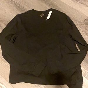 Brand New J Crew Broken In long sleeve Tee M black